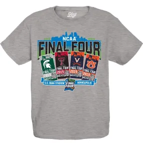 2019 Final Four Team Logos March Madness Minneapolis YOUTH Ticket T-Shirt