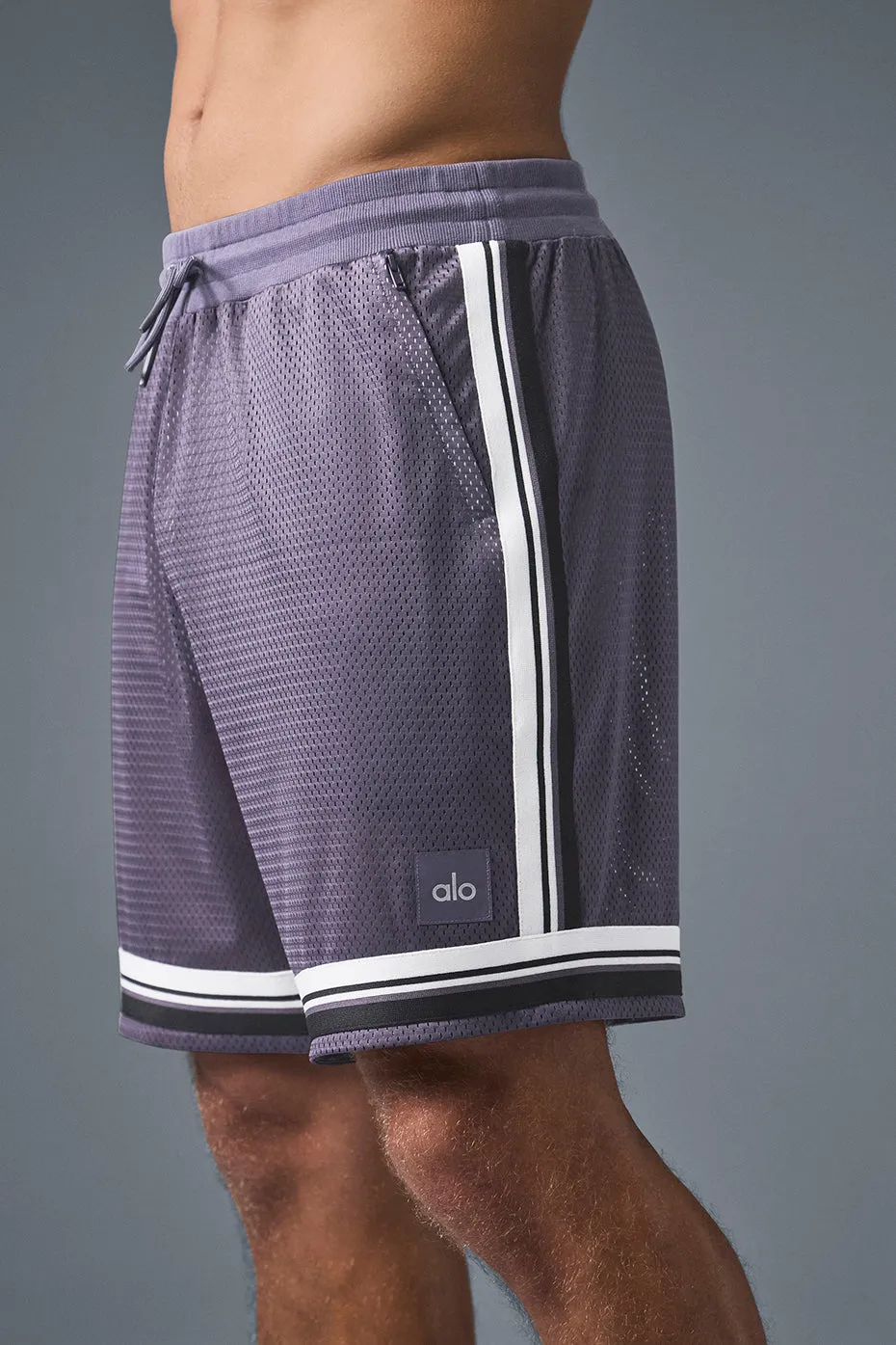 7" Key Mesh Basketball Short - Italian Plum