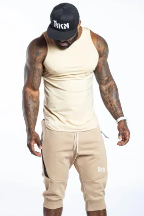 ACTIVE JOGGER SHORTS - TAN