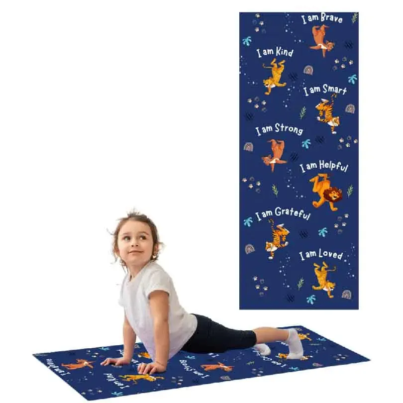 Affirmations Kids Velvet Yoga Mat | 60 x 24 inches