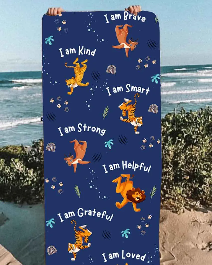 Affirmations Kids Velvet Yoga Mat | 60 x 24 inches