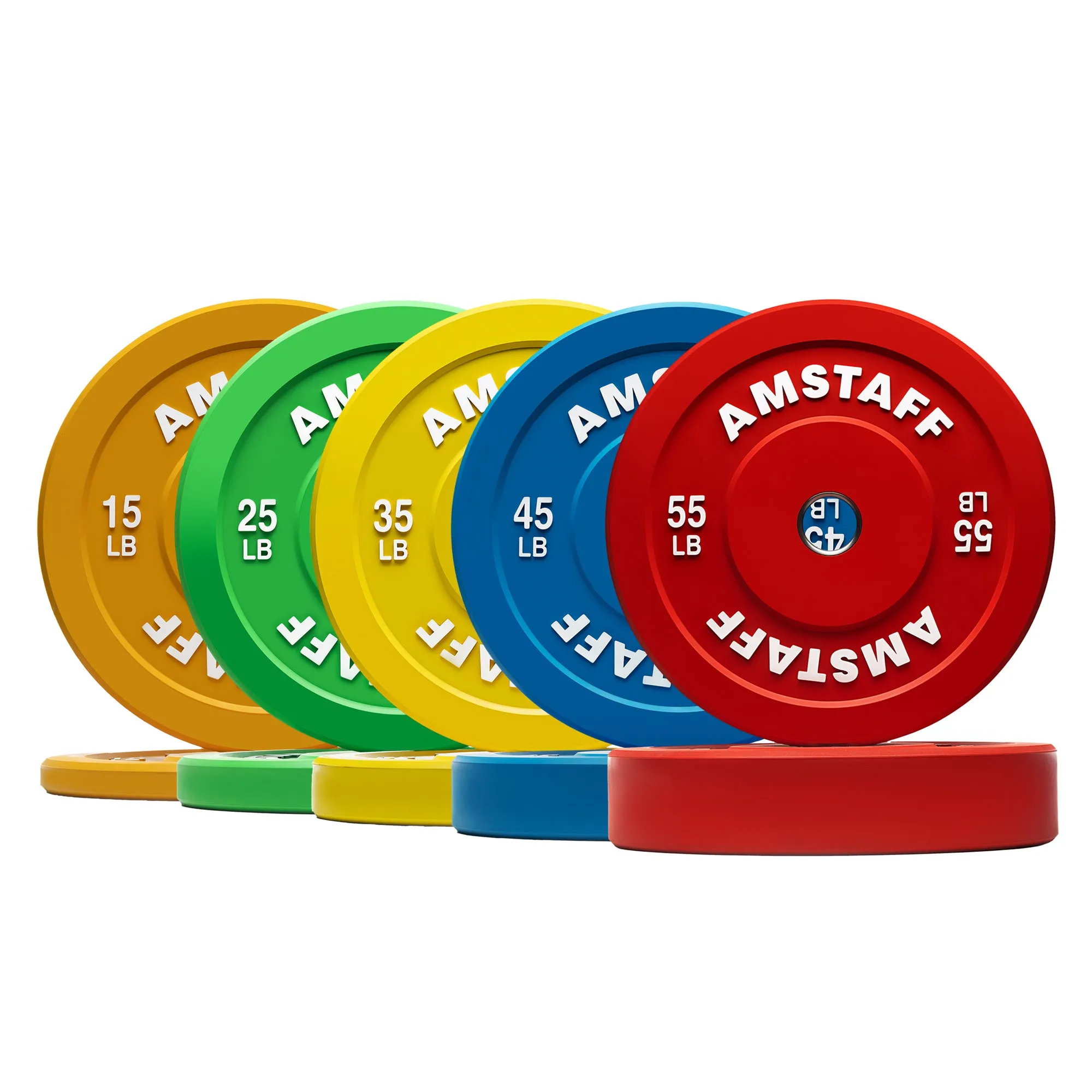 AmStaff Fitness Coloured Bumper Plates