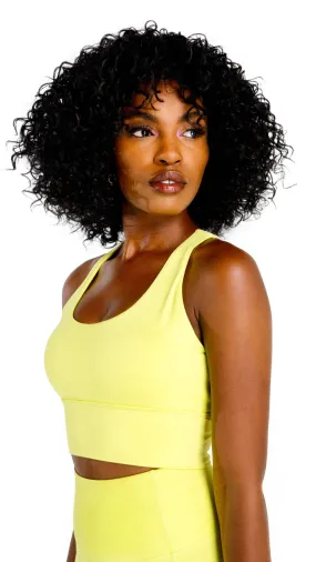 Ansa Medium Impact Sports Bra - Citron - FINAL SALE