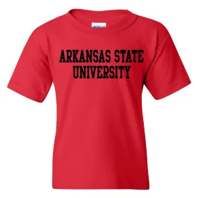 Arkansas State Basic Block Youth T-Shirt - Red