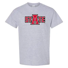 Arkansas State Secondary Logo T-Shirt - Sport Grey