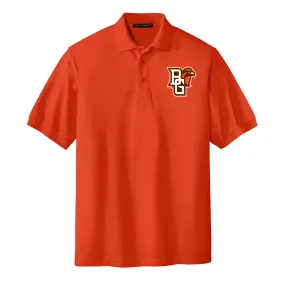 BGSU Primary Logo Silk Touch Polo - Orange