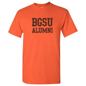 Bowling Green State University Falcons Alumni Basic Block Short Sleeve T Shirt - Orange