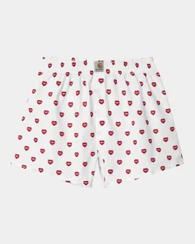 Cotton Boxer | White Heart Print