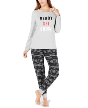 Family Pajamas Women's Ready Set Snow Comfy and Cozy Pajama Set, XS