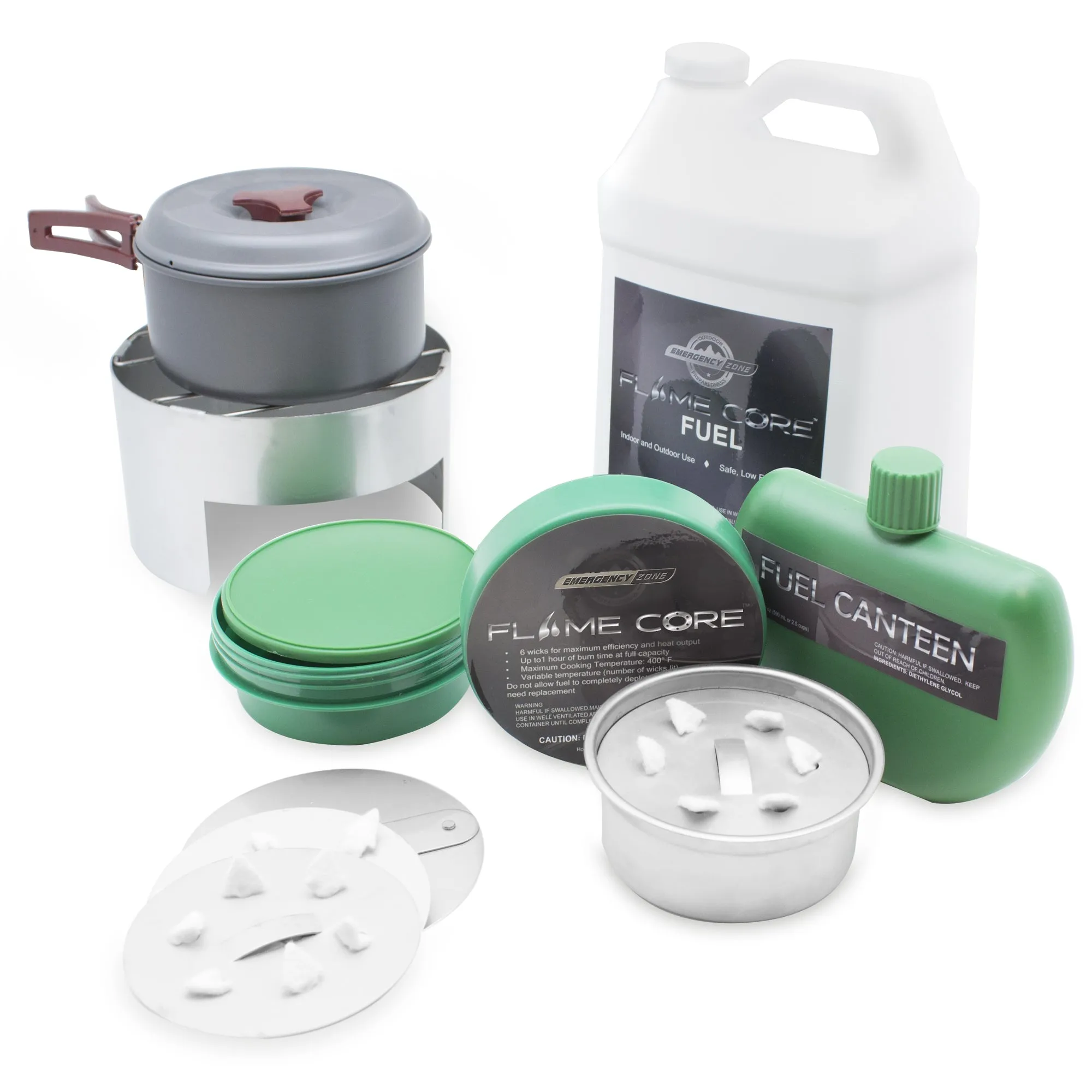 FlameCore Refillable Fuel Cell Deluxe Cooking Set