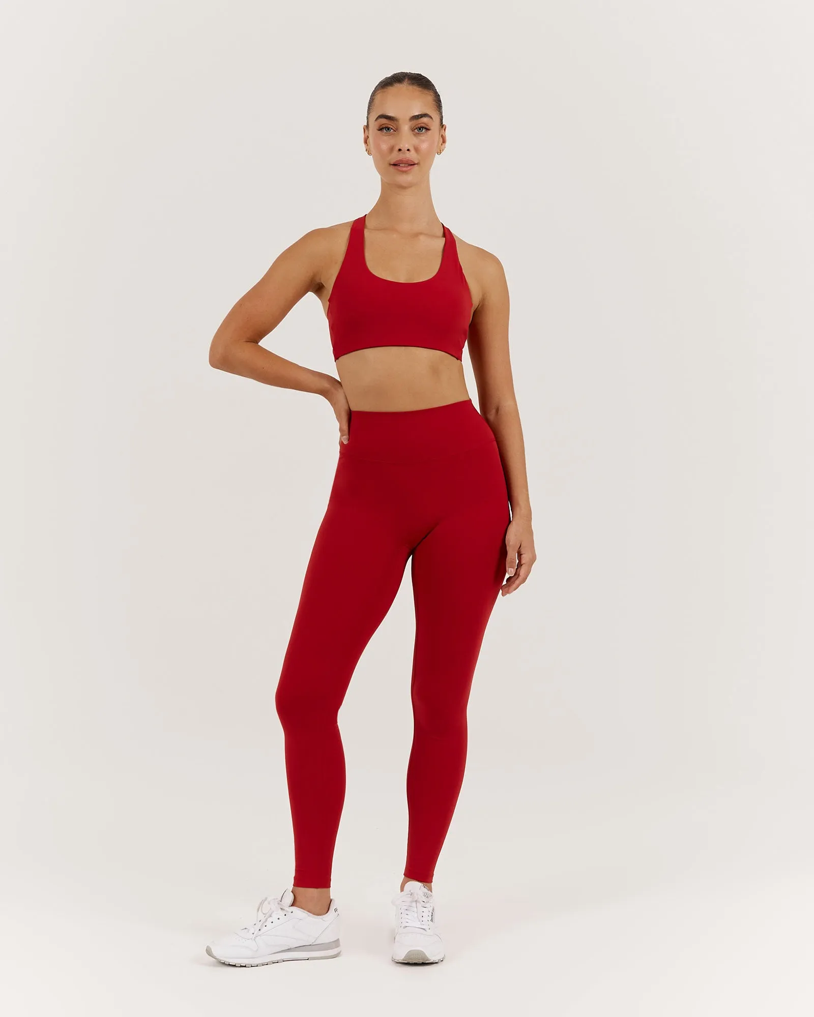 LUXE LEGGINGS 28" - CHERRY