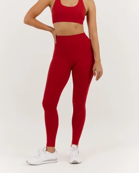 LUXE LEGGINGS 28" - CHERRY