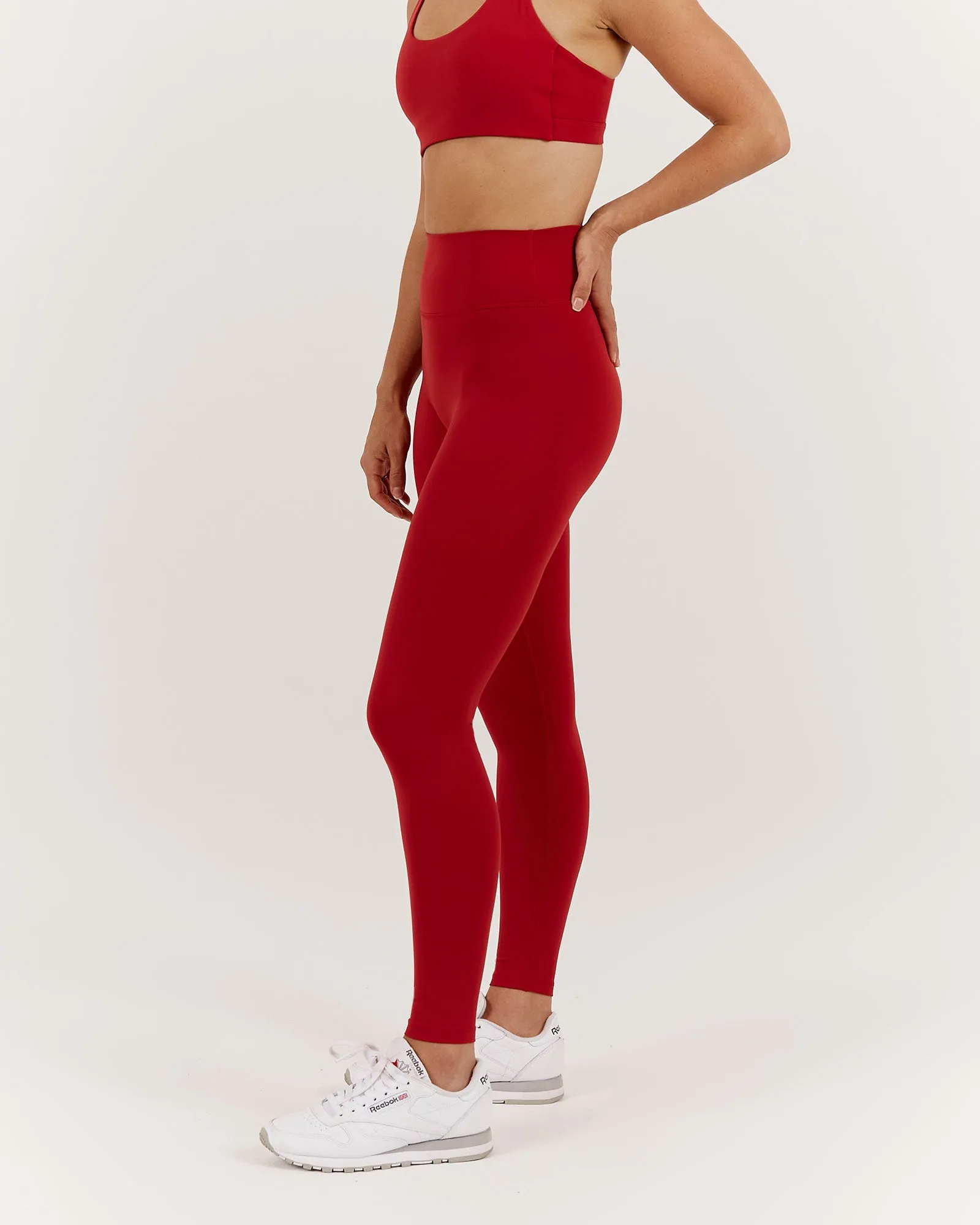 LUXE LEGGINGS 28" - CHERRY