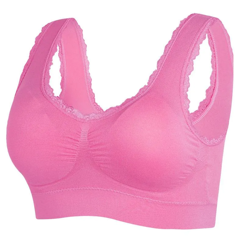 Middle-aged and Elderly Bra Underwear Plus Size Without Steel Ring Bra Women's Vest Sports Bra