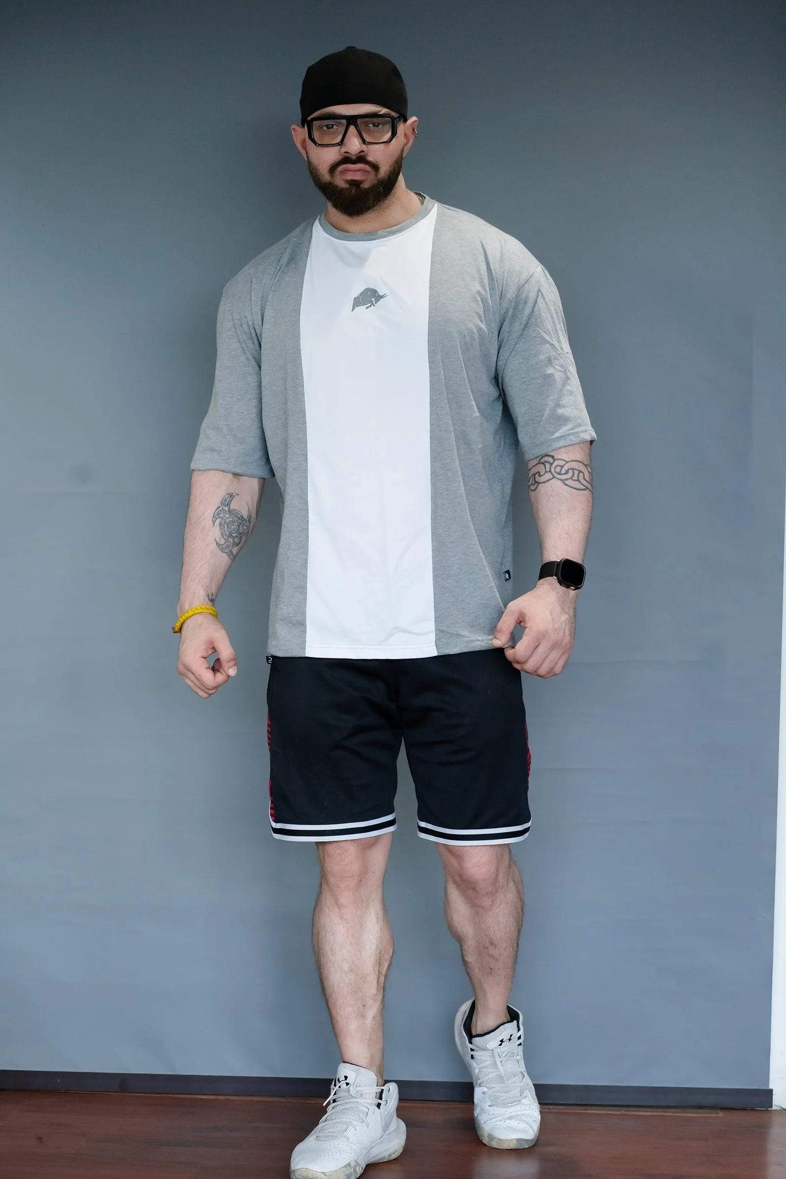 MIXBLEND OVERSIZED T-SHIRT (LIGHT GREY)