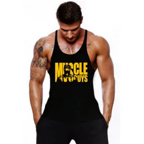 Muscleguys Cotton Gyms Tank Tops Men Sleeveless Tanktops