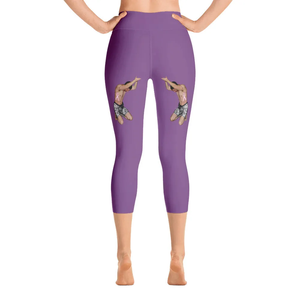 Our best viral leggings purple awesome goddess white letters