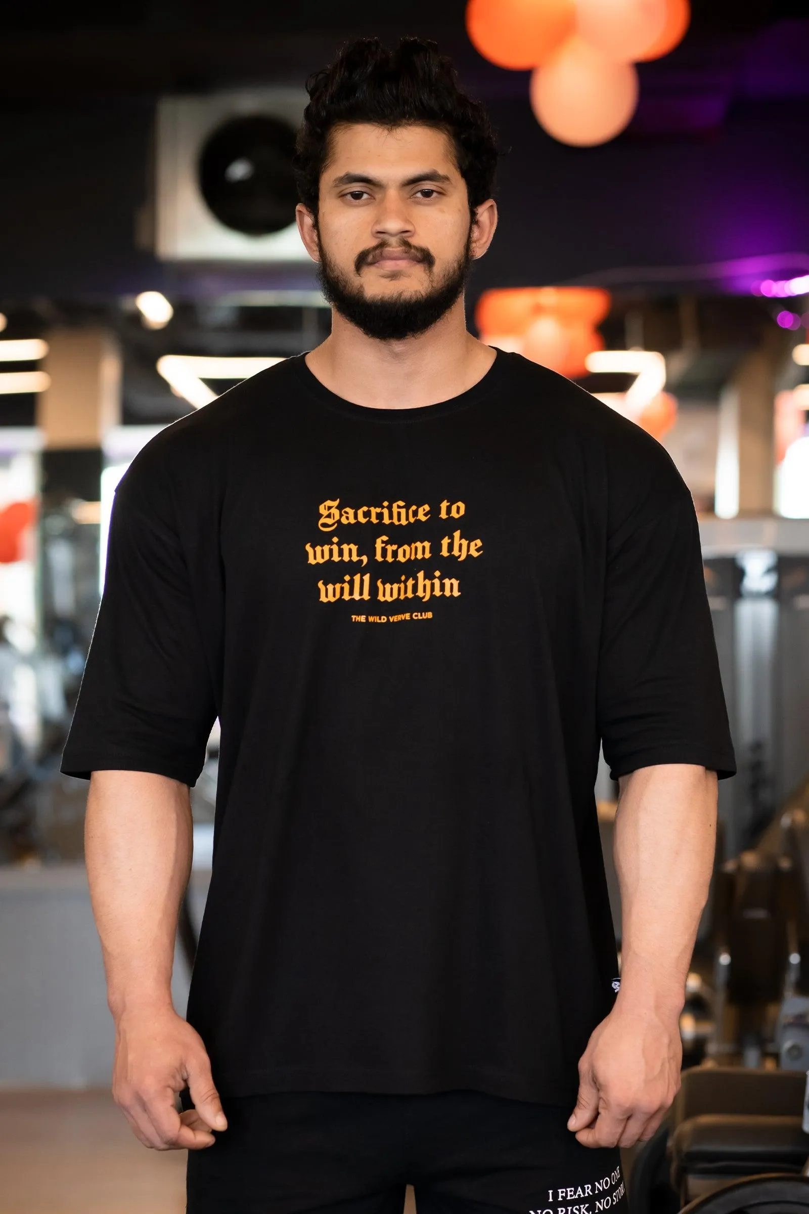 SACRIFICE TO WIN "PREMIUM" OVERSIZED T-SHIRT (BLACK)